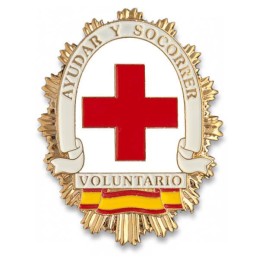 Placa cartera metálica Voluntario Cruz Roja