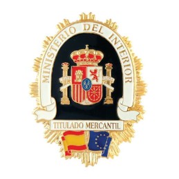 Placa cartera metálica Titulado Mercantil