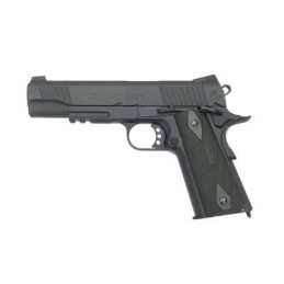 Pistola CO2 Colt 1911 rail negra/verde