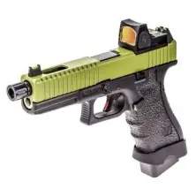 Pistola GBB EU17 Glock 17 negra y verde + BDS Vorks Nuprol