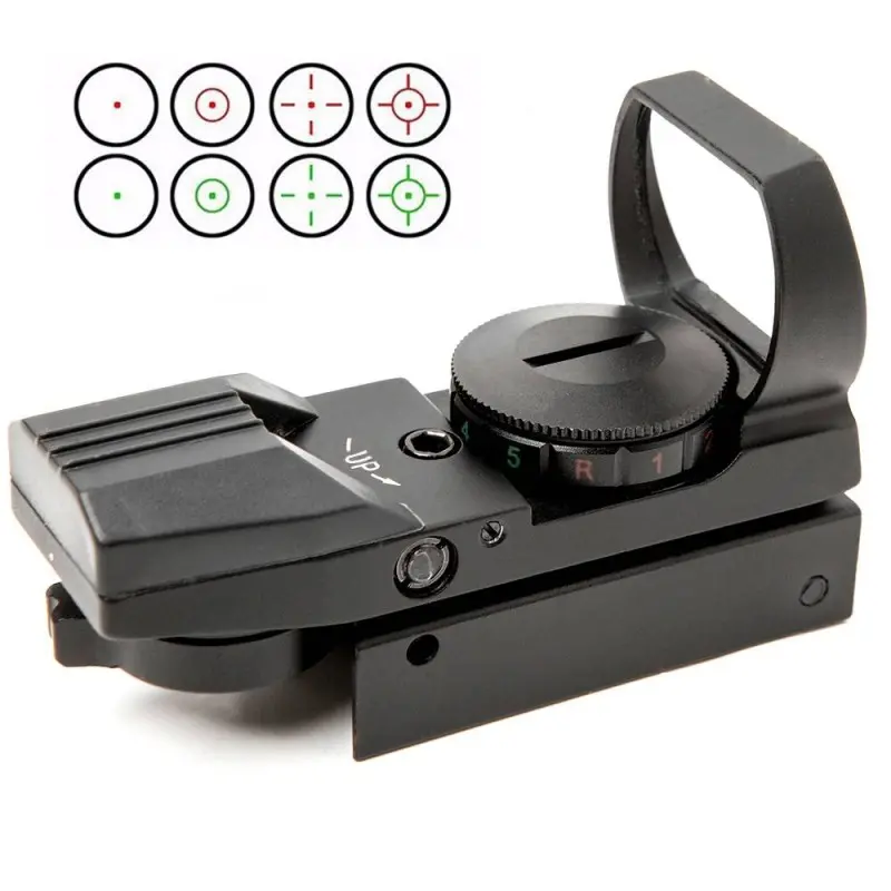 máquina de coser bolígrafo dosis Red dot holográfico mira punto rojo y verde 4 retículas negro