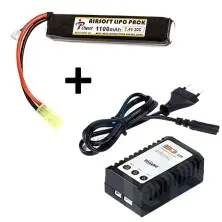 Pack batería li-po 7,4 V stick y cargador