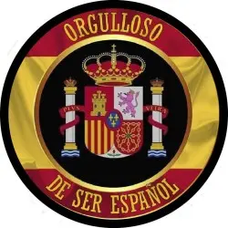 Parche redondo Bandera España Orgulloso de ser español