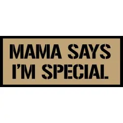 Parche rectangular Mama says I'm special 4