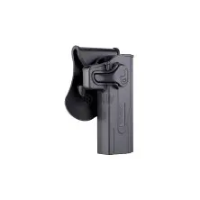 Pistolera rígida Rot 360 hi-capa negra Amomax