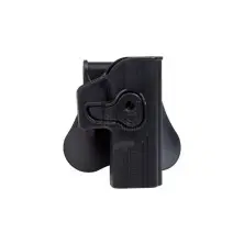 Pistolera rígida Rot 360 Glock negra Amomax