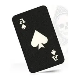 Parche carta poker fluorescente negro