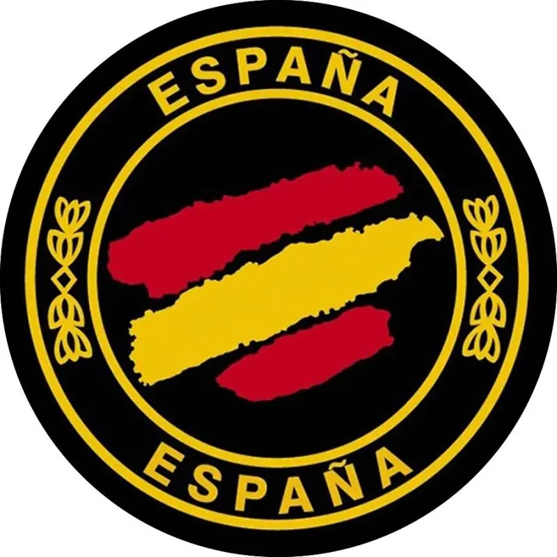 Parche redondo España negro