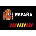 Parche rectangular España negro y escudo