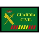 Parche rectangular Guardia Civil verde y escudo