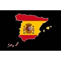 Parche rectangular silueta España relieve