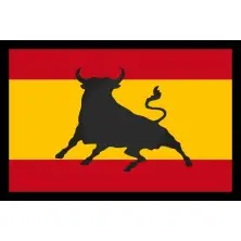 Parche rectangular bandera y toro España