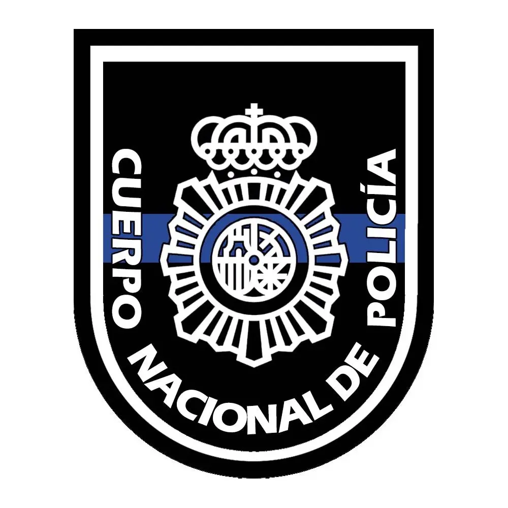 Parche escudo Cuerpo Nacional de Policía línea azul