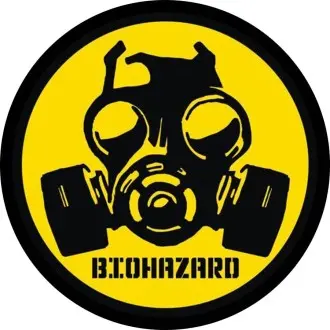 Parche Biohazard amarillo y...