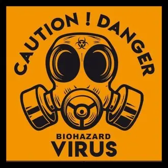 Parche Caution Danger Biohazard Virus