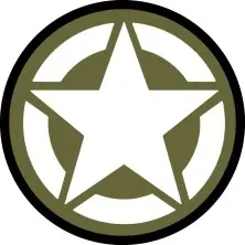 Parche estrella militar USA