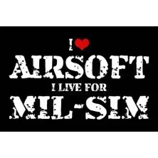 Parche I love airsoft I live for mil-sim