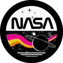 Parche NASA negro y blanco