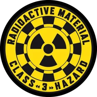 Parche Radioactive material Class 3 hazard