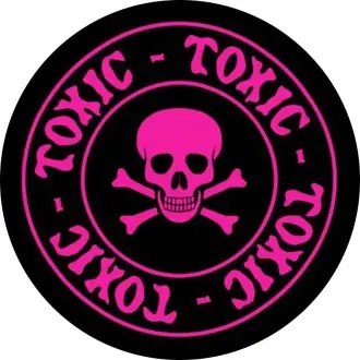Parche Toxic negro y rosa
