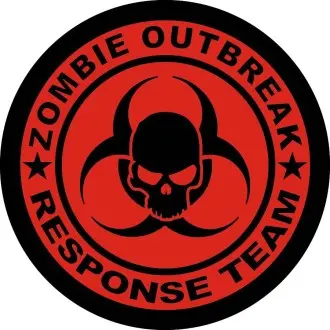 Parche Zombie Outbreak rojo