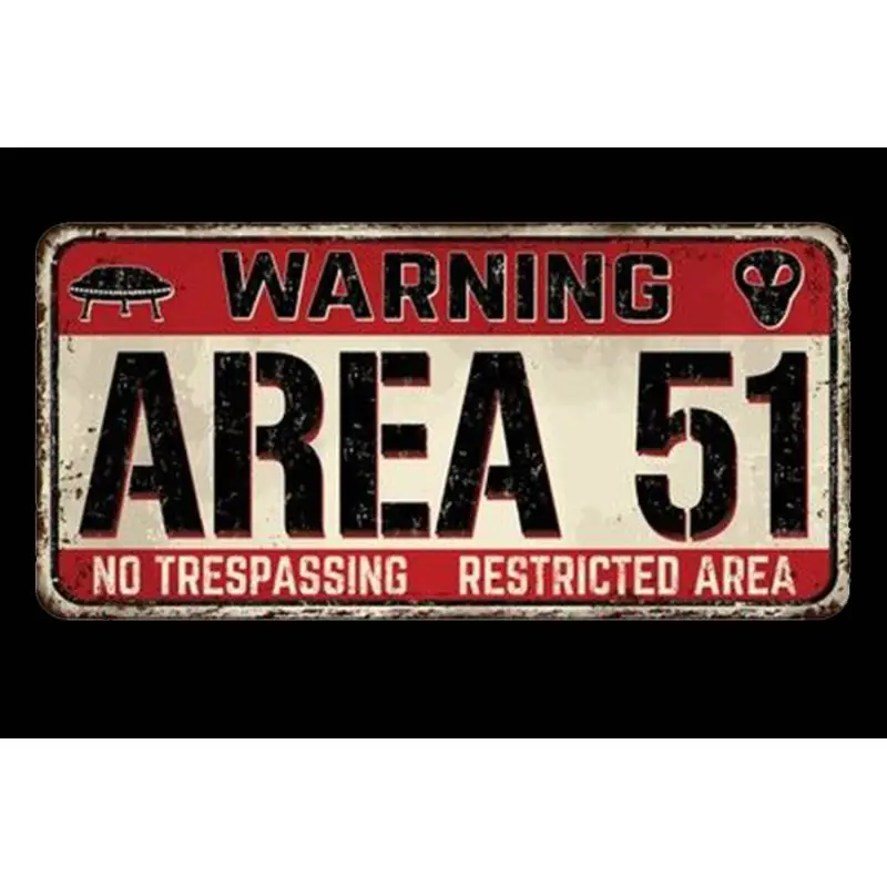 Parche Warning area 51 no trespasing restricted area