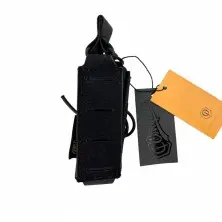 Pouch portacargador simple pistola negro laser cut