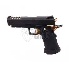 Pistola Hi-capa 4.3 HX2711 full metal negra/dorada